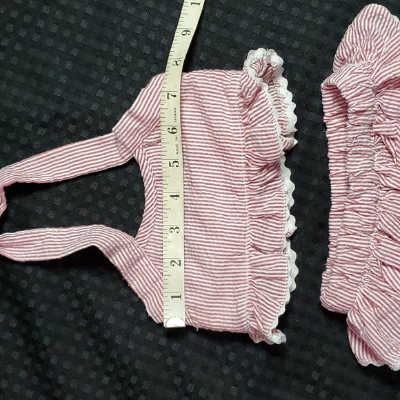 DBA Blanks, red & white, cotton, 6 month, bikini, bathing suit, swim suit, - Picture 5 of 6